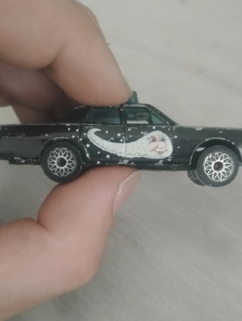 Black Space-Themed Toy Police Car - Haley's Comet Special Edition